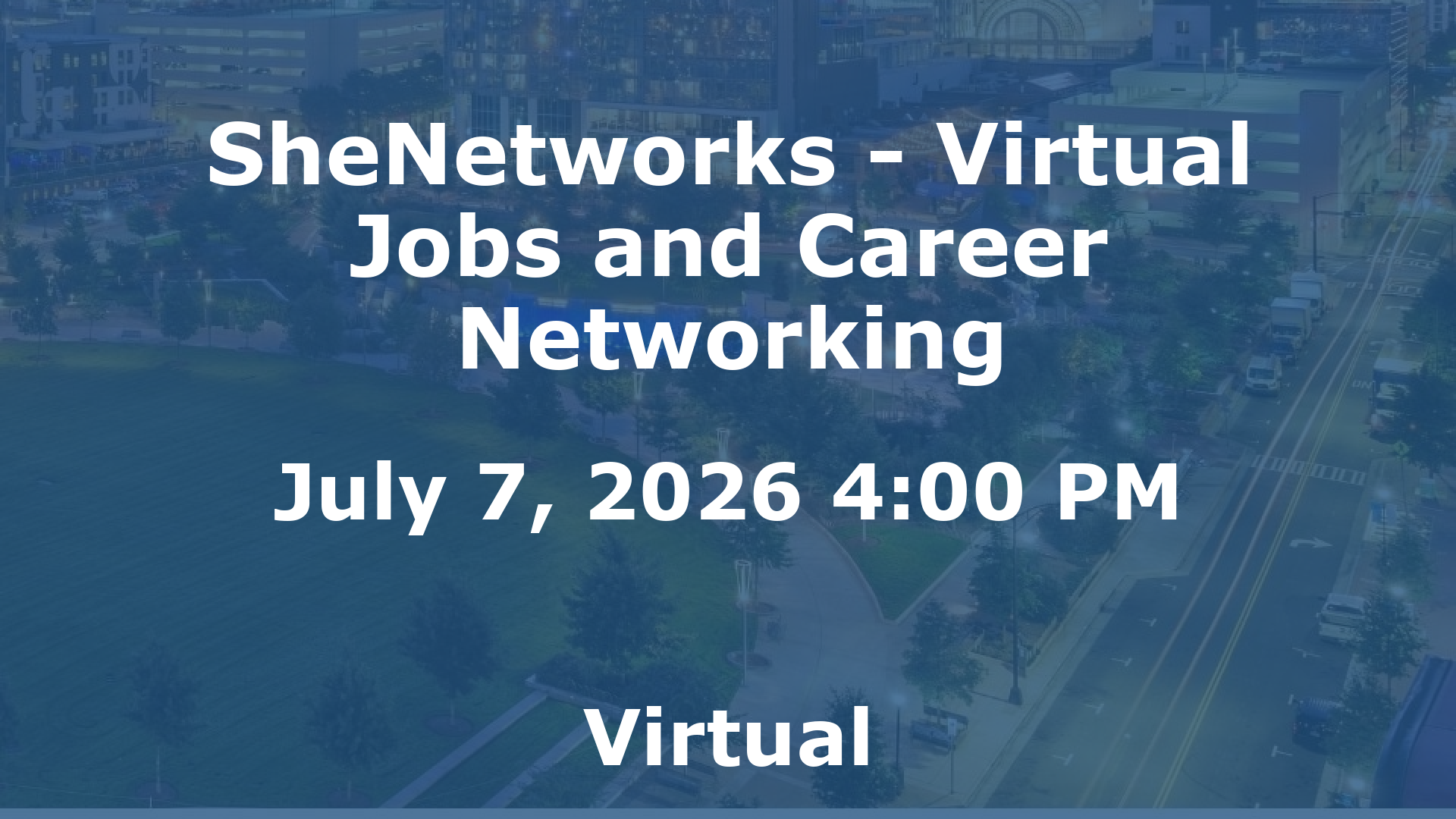 SheNetworks - Virtual Jobs and Career Networking event image